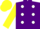 Purple, White spots, Yellow sleeves and cap