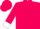 Hot pink, black trimmed white 'playboy' bunny, white cuffs