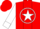 Red, white star in circle, white star stripe and cuffs on sleeves