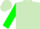 Peach and light green halves, green sleeves