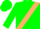 Green, tan sash, tan band