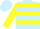 Light blue, yellow hoops, light blue hoops on yellow sleeves, light blue cap