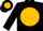 Black, gold ball