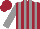 Maroon and Grey stripes, Grey sleeves