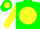 Green, green 'be' on yellow ball, yellow sleeves