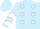 Light Blue, White spots, chevrons on sleeves