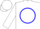 White, white 'd/s' on blue circle, blue 'loving memory david', blue 'soto' on white sleeves