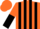Orange and black stripes, halved sleeves, orange cap