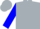 Silver, blue 'pacifica west' logo, blue sleeves