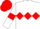 White, Red triple diamond, armlets and cap