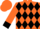 Orange, black s h a y black diamonds black cuffs