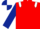 Red, White epaulets, Dark Blue sleeves, Dark Blue and White quartered cap