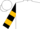 White, black and white yin-yang emblem, black and gold bars on sleeves