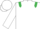 White, emerald green epaulets