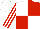 White and red quarters, red stripes on sleeves