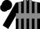 Black, grey hoop, grey diamond frame, grey stripes on black sleeves, black cap