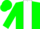 Green, white panel, green sleeves, green cap
