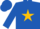 Royal blue ,silver ''d'' on gold star