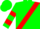 Green, red sash & bars on slvs