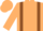 Beige, brown braces and 'p', brown band on sleeves