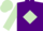 Purple, light green diamond & sleeves, light green cap