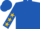 Royal blue, royal blue sleeves with gold stars, royal blue cap