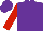 Purple, red sleeves