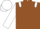 brown, white epaulettes, white sleeves, white cap