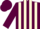 Maroon body, cream striped, maroon arms, maroon cap