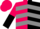 Hot Pink & Black Halves, Grey Chevrons, Hot Pink & Black halved Sleeves