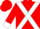 Red, white cross sashes, white cuffs