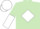 LIGHT GREEN, WHITE diamond, halved sleeves, WHITE cap