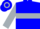 Blue, silver hoop & silver slvs