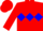 Red,blue diamond hoop,'gr' on front  & back