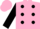 Pink, black dots, black sleeves