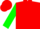 Red, white and green, red 'rc' on back, red amd green sleeves