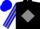 Black, grey diamond, blue and grey striped sleeves, blue cap