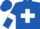Royal blue, white cross and armlets