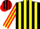 Black, red and yellow horizontal stripes