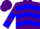 Purple body with yellow sleves blue chevrons