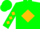 Green, green 'wtr' in gold diamond, gold diamonds on sleeves, green cap