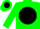 Green, black ball & band on slvs