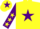 Yellow, Purple star, Purple sleeves, Yellow stars, Yellow cap, Purple star