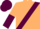 BEIGE, maroon sash, halved sleeves, maroon cap