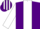 Purple, white panel & sleeves, striped cap