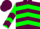 Maroon, hunter green chevrons, green sleeves, maroon chevrons