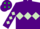 Purple,light green triple diamond & diamonds on slvs,purple cap,green diamonds