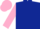 Dark blue body, pink arms, pink cap