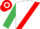 White, Red sash, Emerald Green sleeves, Red and White hooped cap