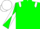 Green, white epaulets, green eagle on white belt, green and white diagonally quartered sleeves, white cap